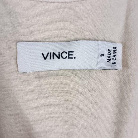VINCE Tweed Effect Cotton Blend Jacket in Cream Size Small  $295 - Picture 7 of 8